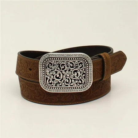 Ariat Ladies Brown Rhinestone Filigree Belt A10006944 | Walmart (US)
