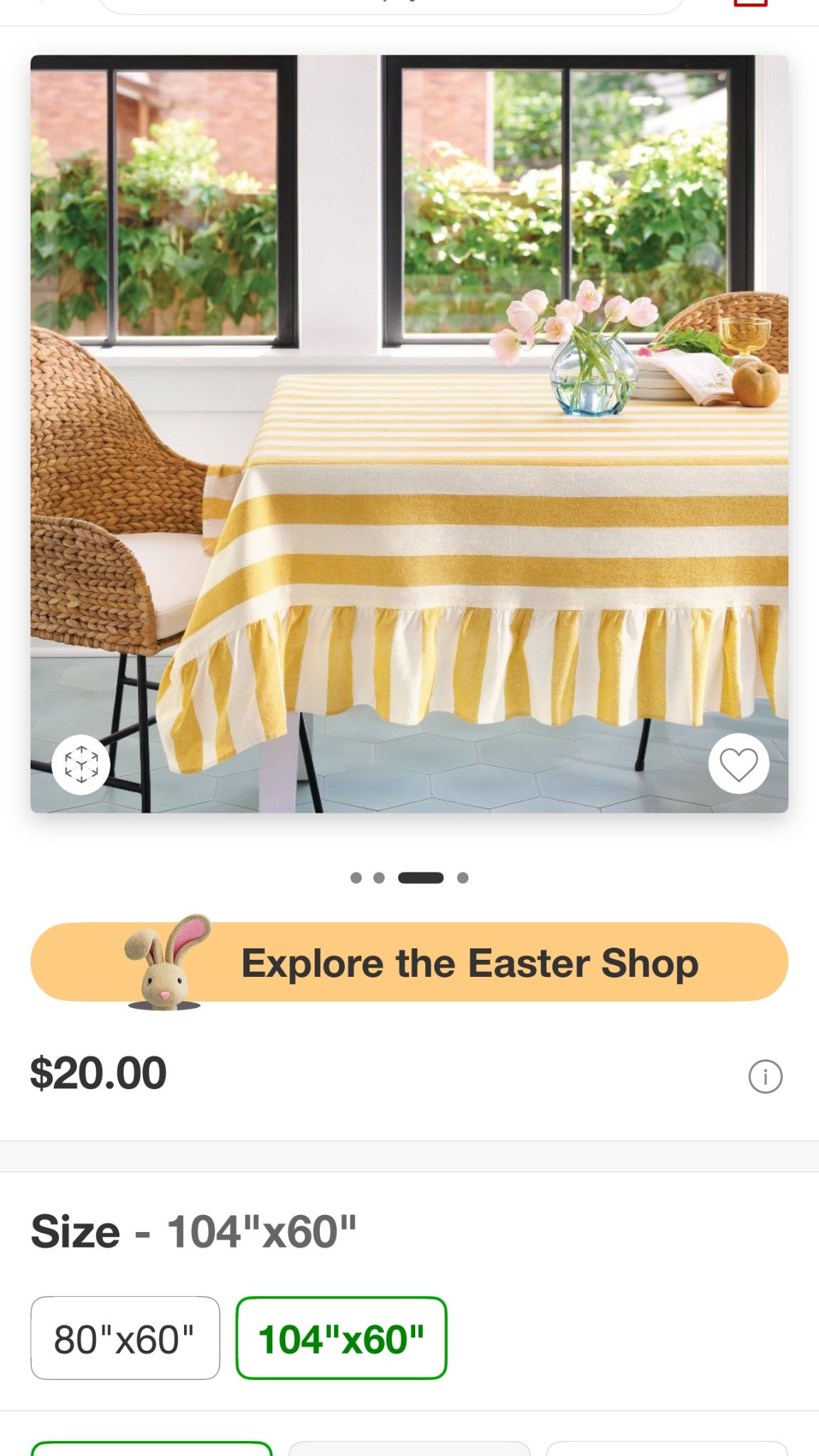 Ruffled table cloth for 20.00b

#LTKSpringSale #LTKFamily #LTKHome