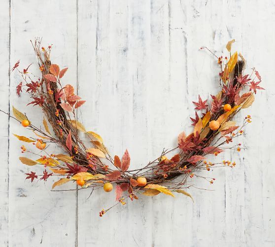 Faux Berry & Persimmon Garland | Pottery Barn (US)