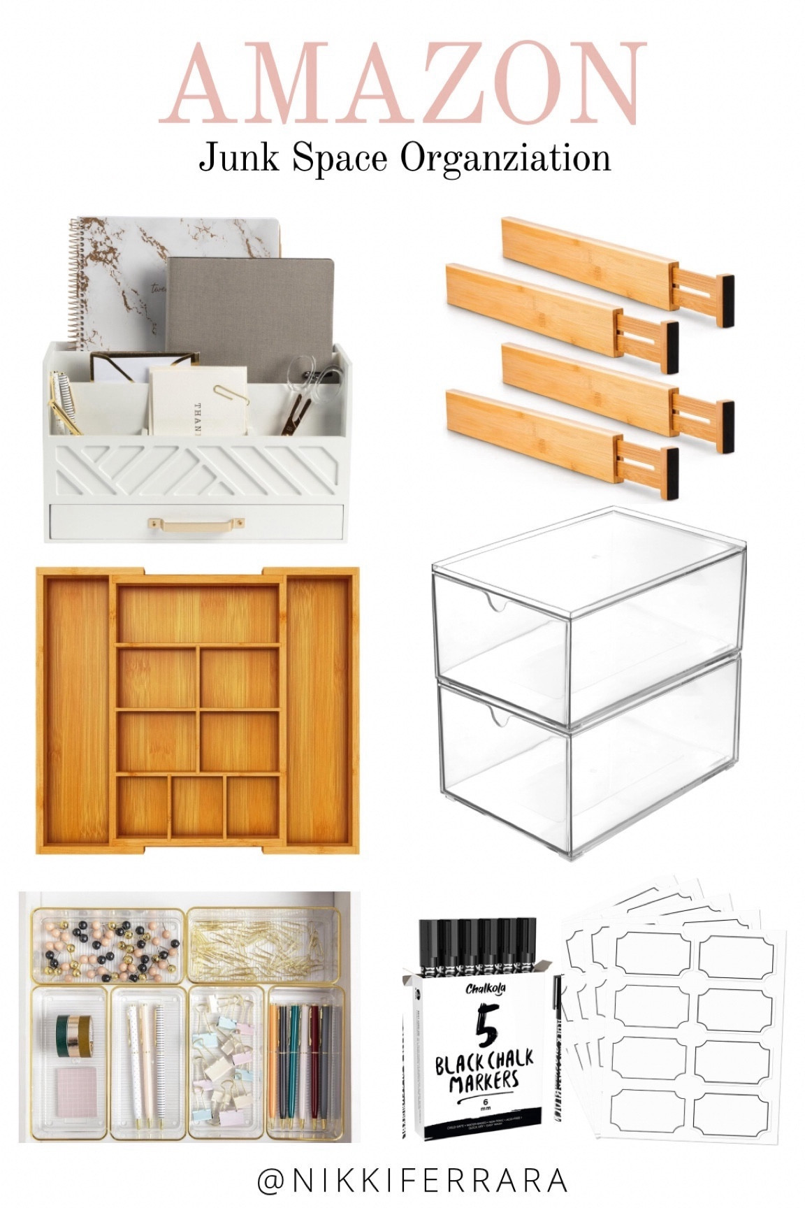 AMAZON JUNK DRAWER + CABINET ORGANIZATION✂️🥄✏️

Home organization, home edit, Junk drawer, junk drawer organization, organization, kitchen organization, storage, pantry storage, cabinet organization, under the sink organization, bathroom organization, bathroom storage, shelf deciders, clear storage bins, clear stackable storage, wire baskets, closet storage, black wire basket, black wire basket with labels, pantry labels, bamboo drawer organizer, drawer organizer, medicine cabinet organization, junk, organize, home edit, lazy Susan, refrigerator organization, pantry organization, mail organization, bills organization, tools organization, pen organization, desk storage, desk organization, linen closet storage, can baskets, Amazon baskets, target baskets, shelf dividers, LTK home 

#LTKhome #LTKkids #LTKfamily