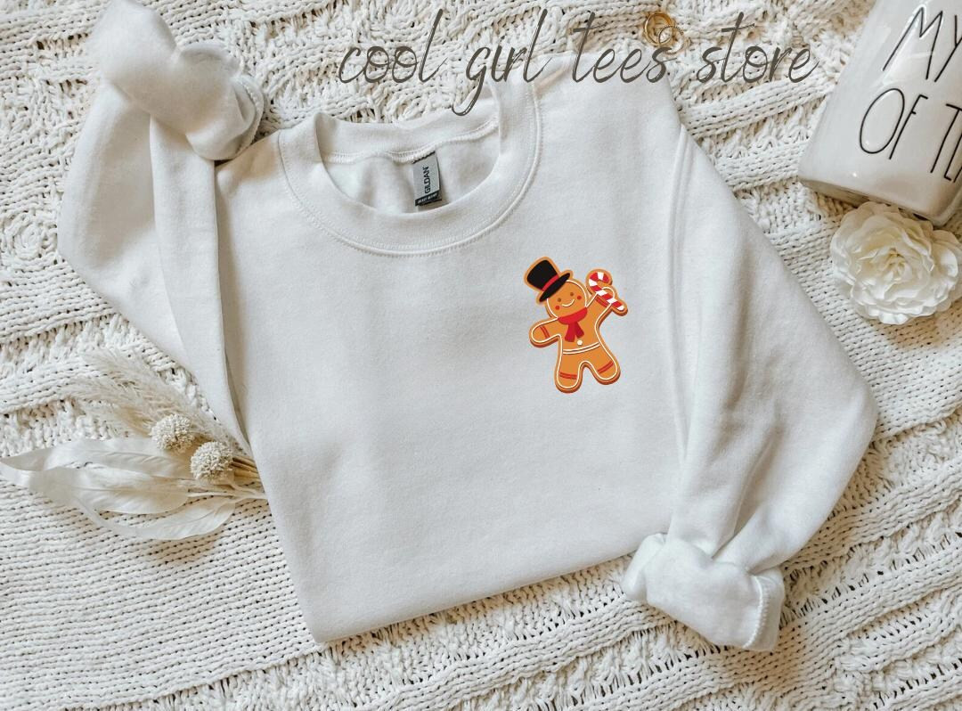 Gingerbread Man Crewneck Sweatshirt, Christmas Jumper, Holiday Sweater, Unisex Christmas Top, Gin... | Etsy (US)