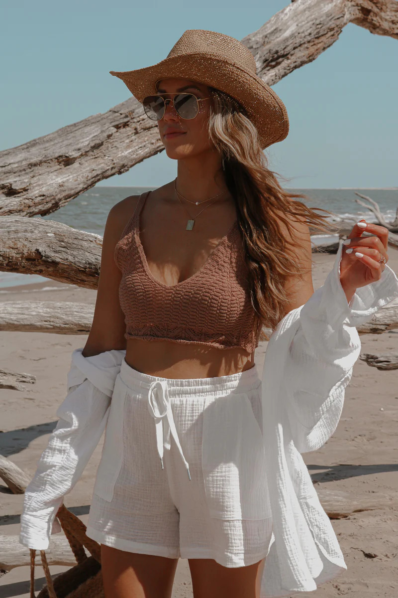 Taking Off Short in White | lauren nicole