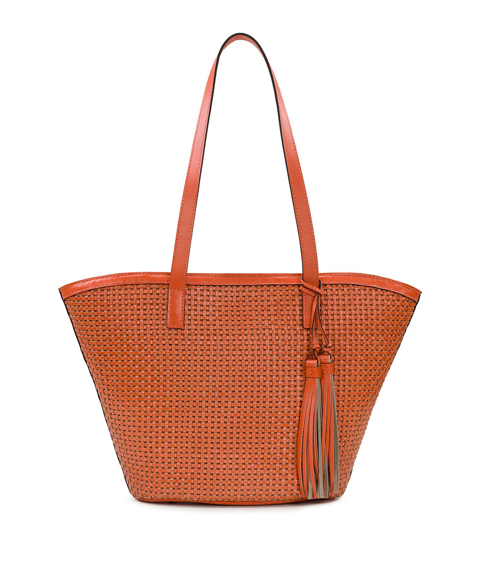 Marconia Tote  
         Small Woven Leather | Patricia Nash Designs