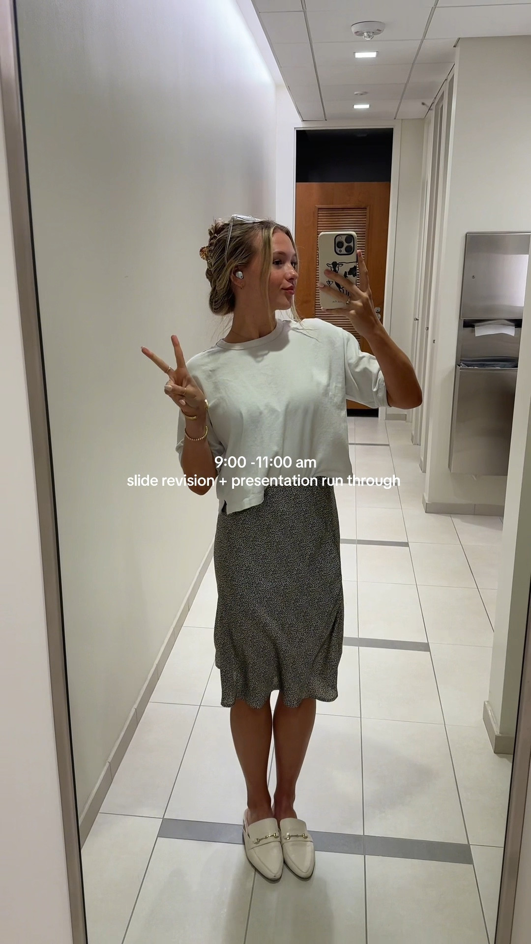 skirt was thrifted but the shirt and sports bra were both S!