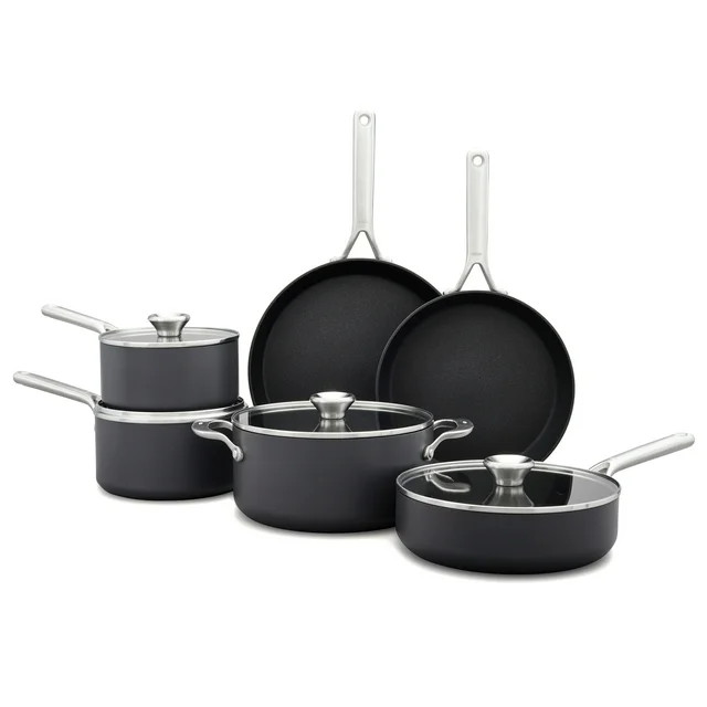 OXO Professional Hard Anodized PFAS-Free Nonstick, 10 Piece Cookware Set, Induction, Black | Walmart (US)
