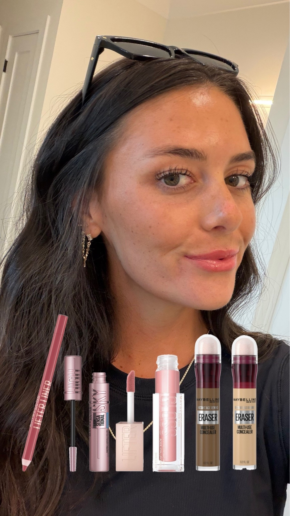 #ad Easy makeup for a summer glowy look all from @target @maybelline @targetstyle #maybellinepartner #targetpartner