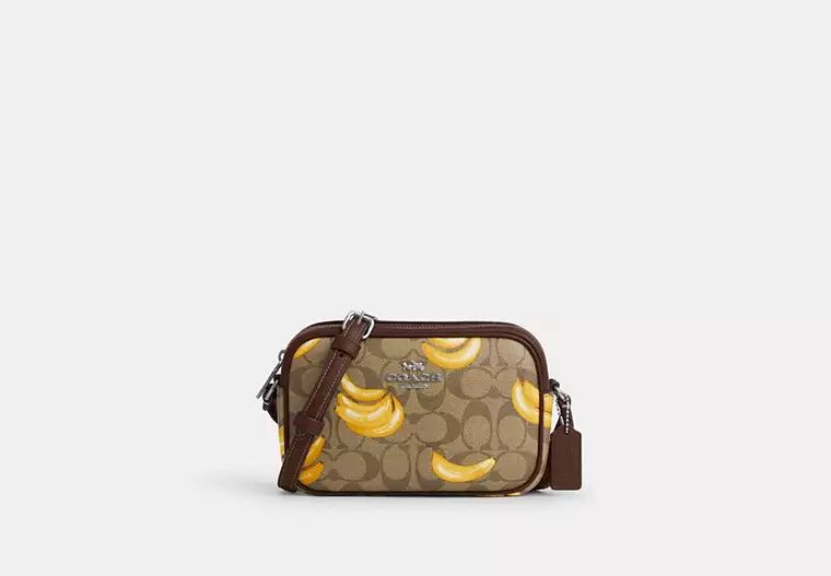Mini Jamie Camera Bag In Signature Canvas With Banana Print | Coach Outlet