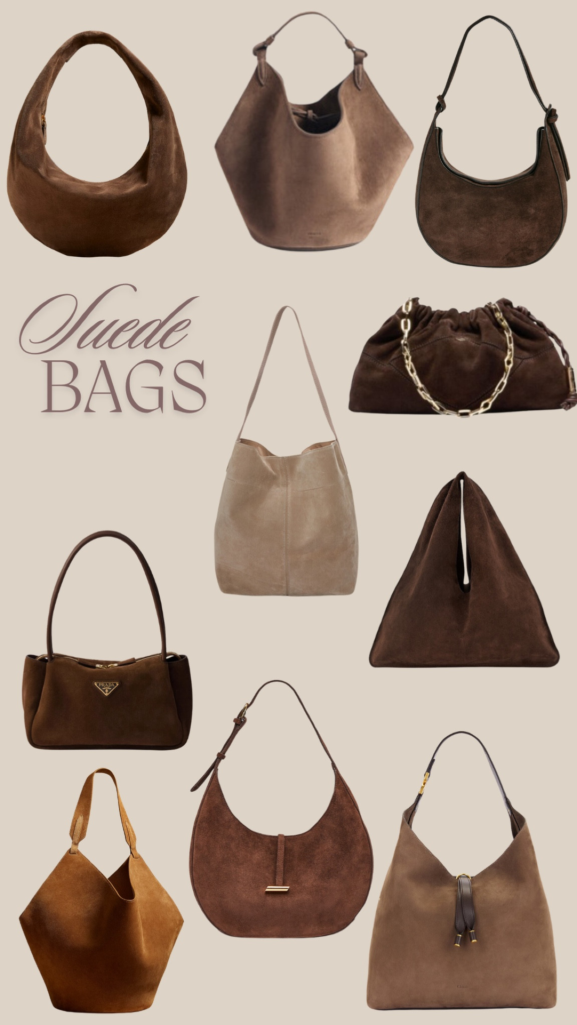 Suede bags