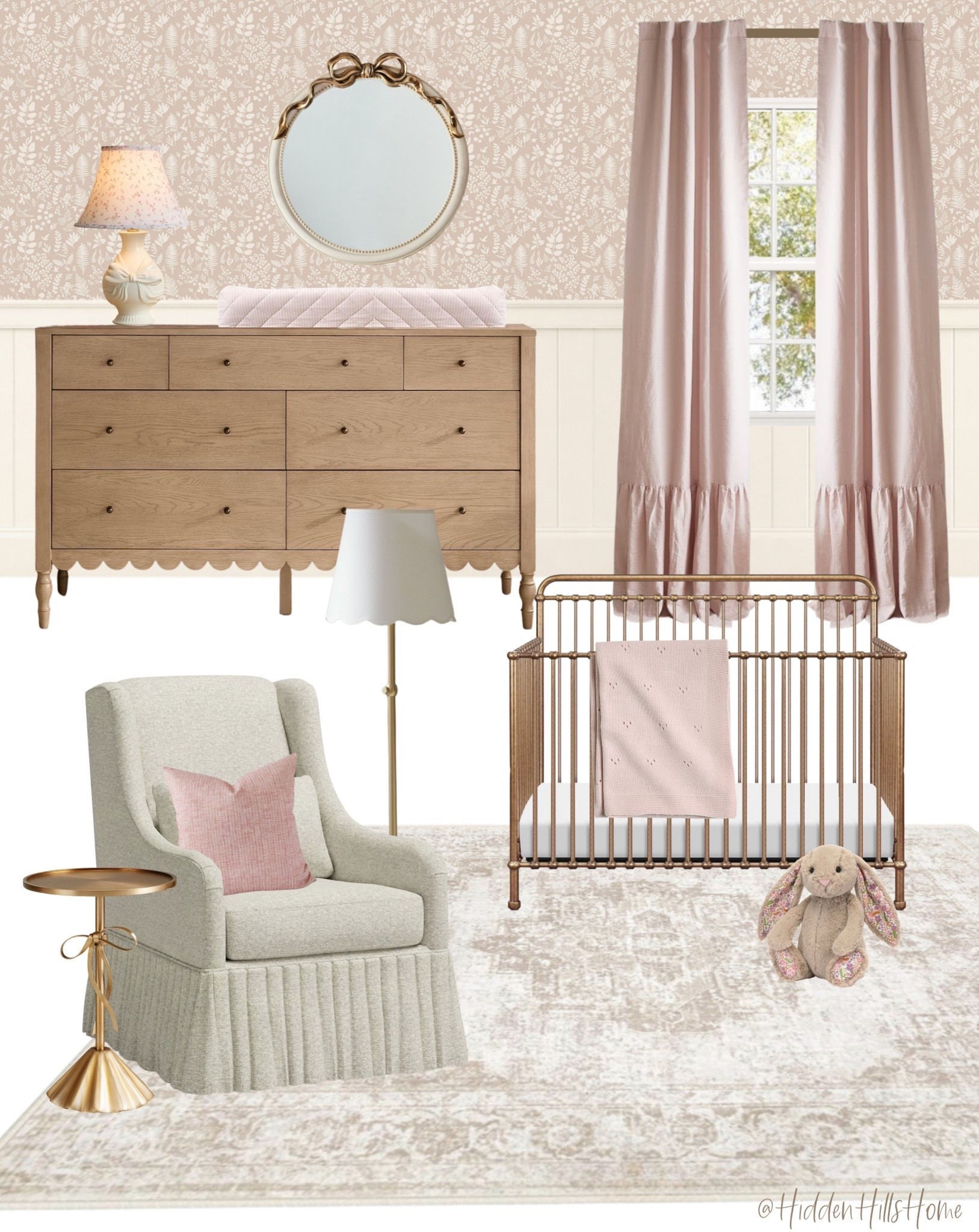 Pink nursery decor mood board, nursery design ideas, crib, nursery dresser, home decor ideas, nursery, baby room, baby girls nursery inspiration, glider #pink

#LTKHome #LTKSaleAlert #LTKBaby