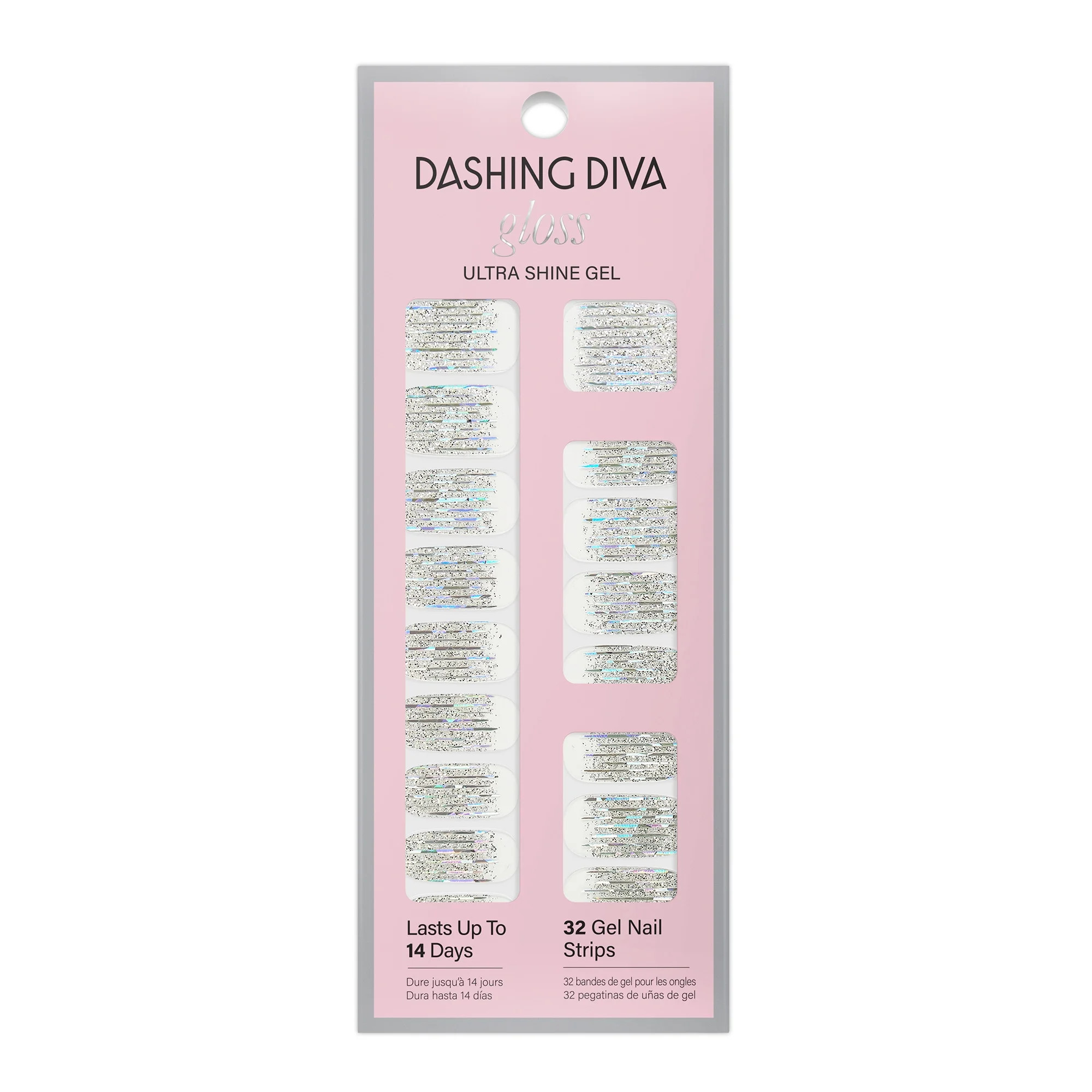 Dashing Diva Gloss Ultra Shine Gel Nail Strips, Going Platinum, 32 Count | Walmart (US)