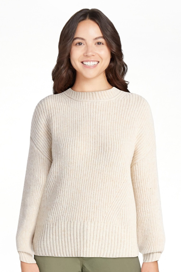 Time and Tru Women's Shaker Stitch Mock Neck Sweater, Midweight, Sizes XS-XXXL | Walmart (US)