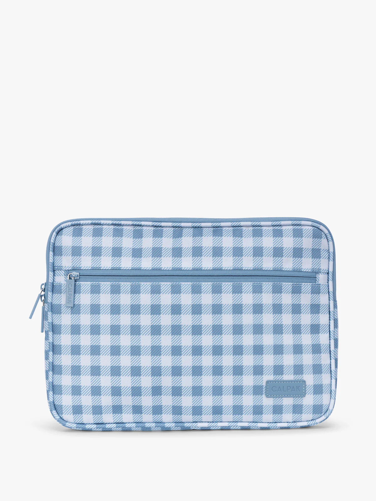 Padded Laptop Sleeve in French Blue Gingham | CALPAK