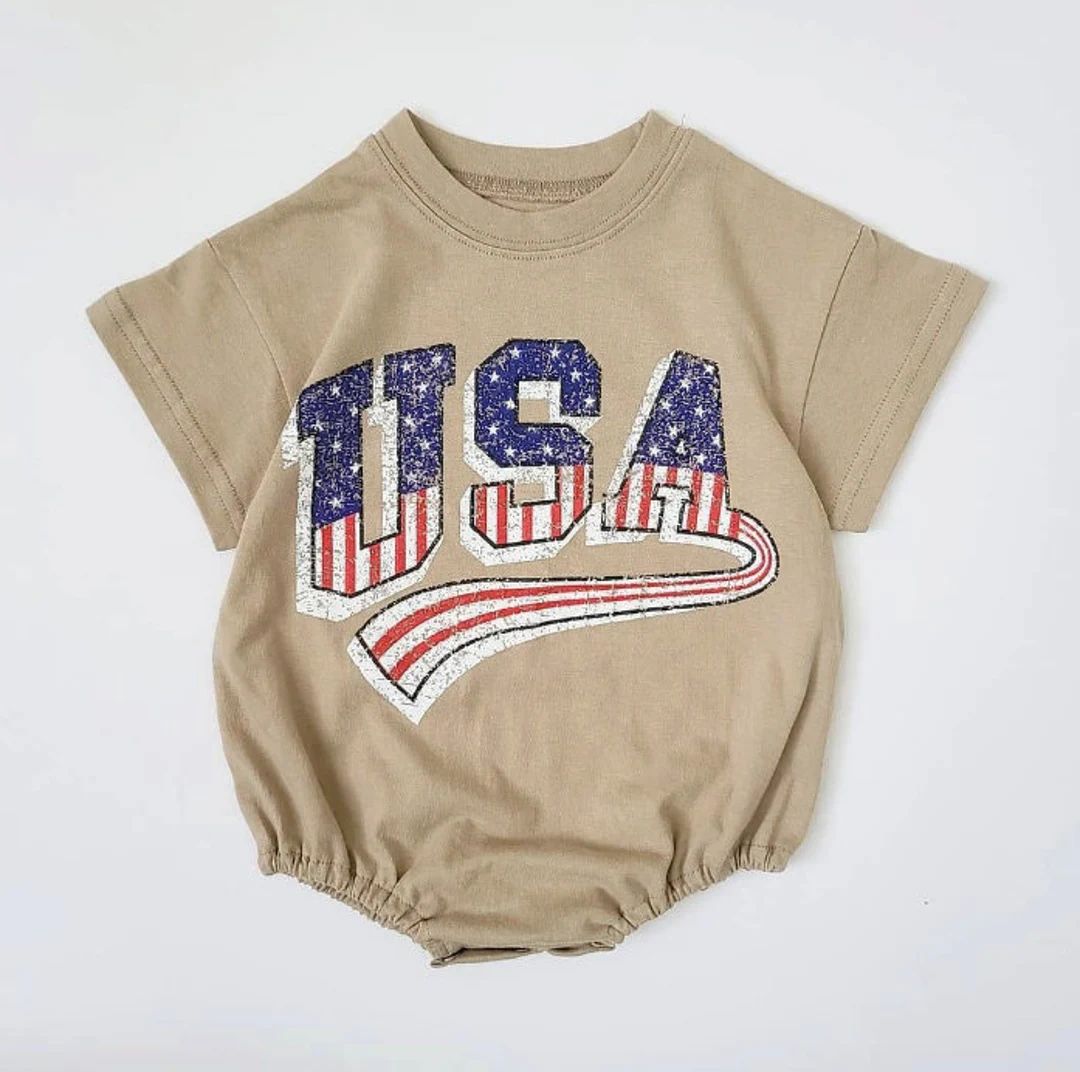 Baby Toddler USA Romper | Bodysuits | July 4th Outfit | Etsy (US)