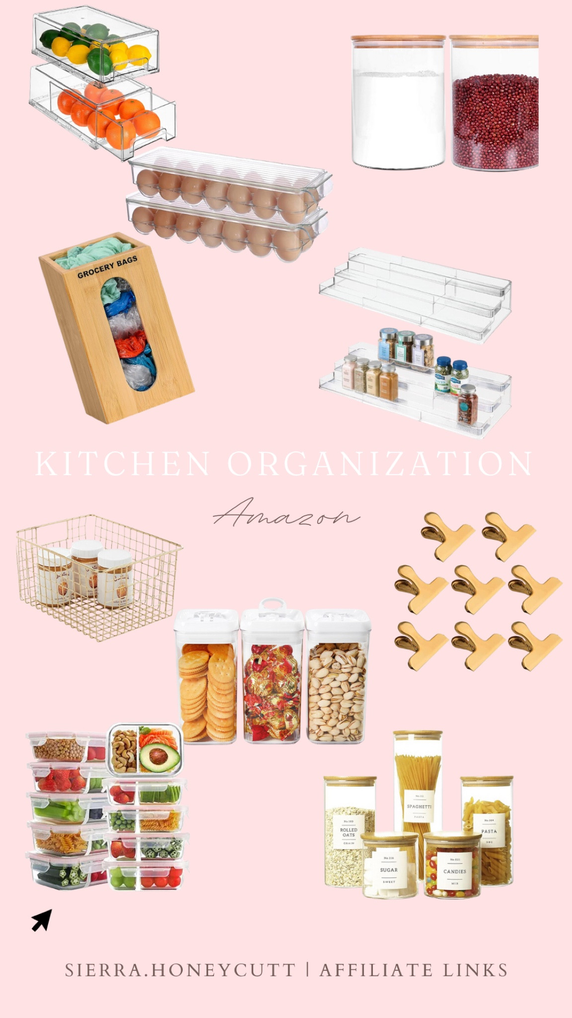 Kitchen, organization, baskets, chip clips, food storage, canisters, grocery bag storage 

#LTKSeasonal #LTKfindsunder100 #LTKhome