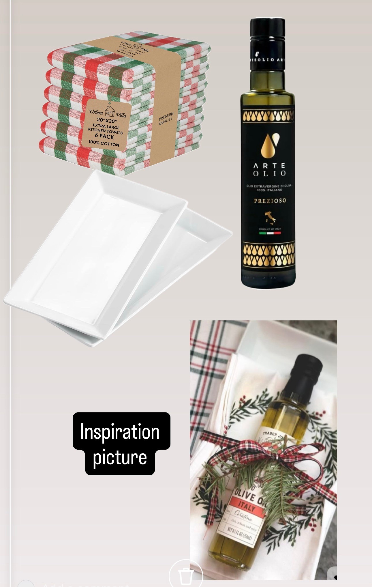 Hosting season is officially HERE and this little trio makes the perfect hostess gift! A beautiful bottle of Italian olive oil, a chic serving platter, and the cutest Christmas kitchen towel, simple, thoughtful, and so easy to wrap. 

If you need a last-minute gift that still feels elevated, this combo is it!


#HostessGifts #HolidayEntertaining #LTKHome

#LTKHoliday #LTKSeasonal #LTKfoodie