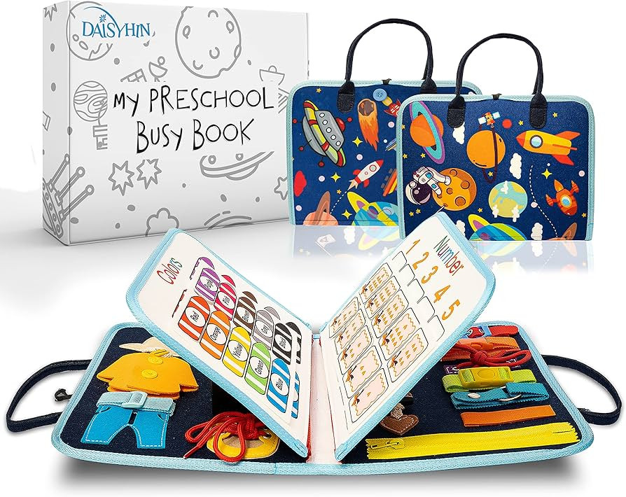 Daisyhin Busy Board for Toddlers - 7 in 1 Sensory Toys for 2 Year old - Montessori Busy Board Tra... | Amazon (UK)