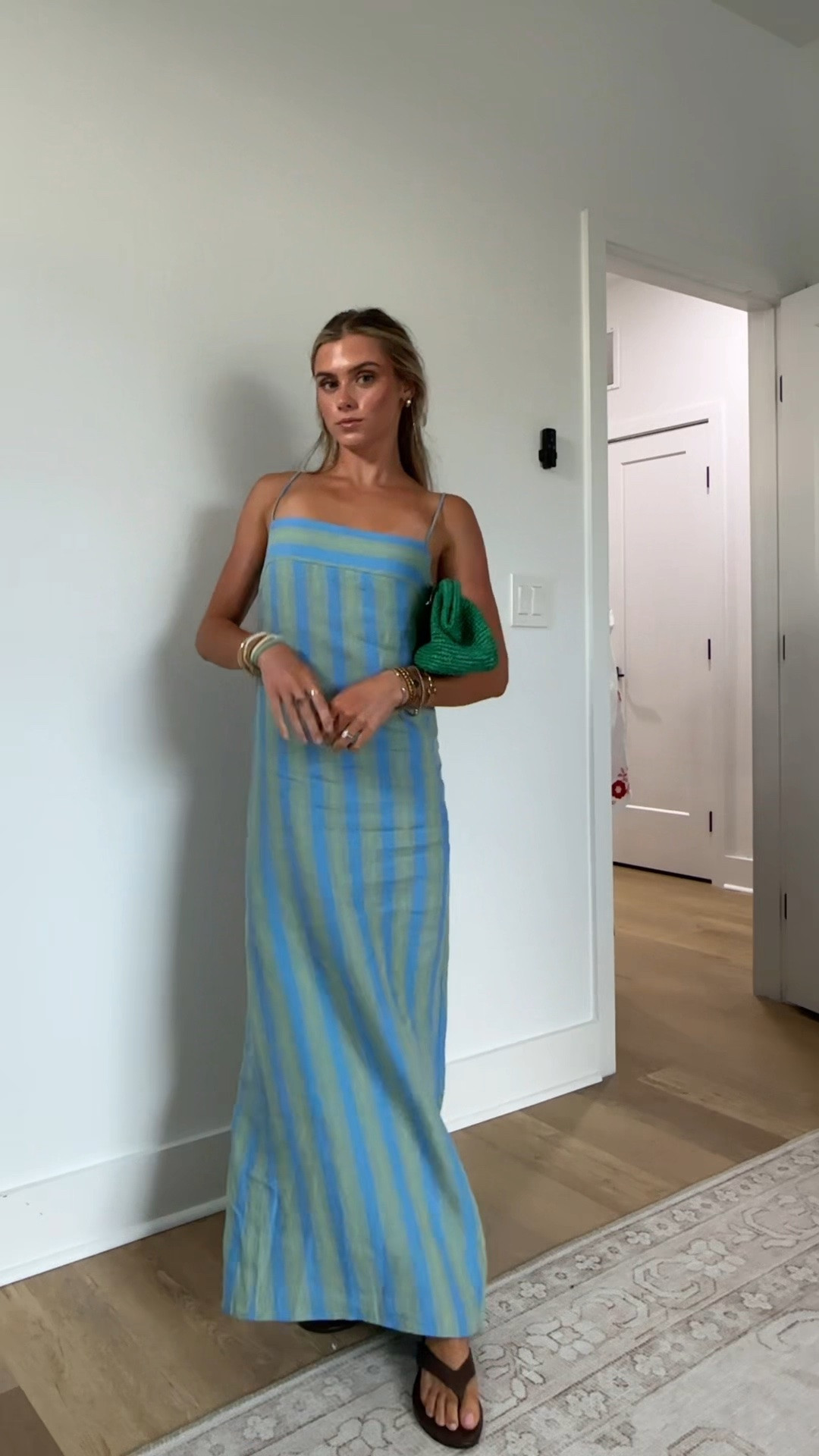My dress is from @staud it’s the Laura striped linen maxi dress size xs. I got mine from @renttherunway my code is RTRXSVOSEN50. I paired it with my @jcrew accessories my leather flip flop sandals and my green raffia handbag.

#LTKootd #LTKSaleAlert #LTKdayinmylife