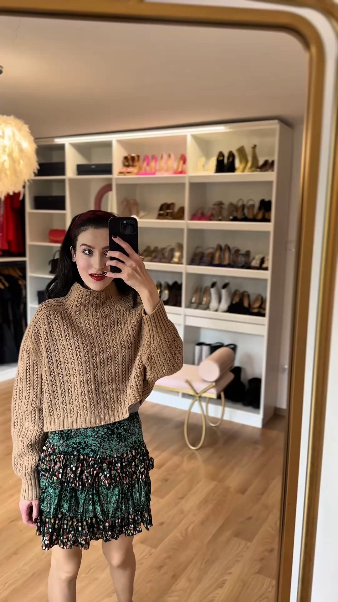 Fall outfits, Preppy boho outfit, preppy boho style, preppy boho look, camel sweater, knitwear, mini ruffle skirt, mini boho skirt, mini skirt, kitten heels, headband

#LTKPetite #LTKSeasonal #LTKShoeCrush