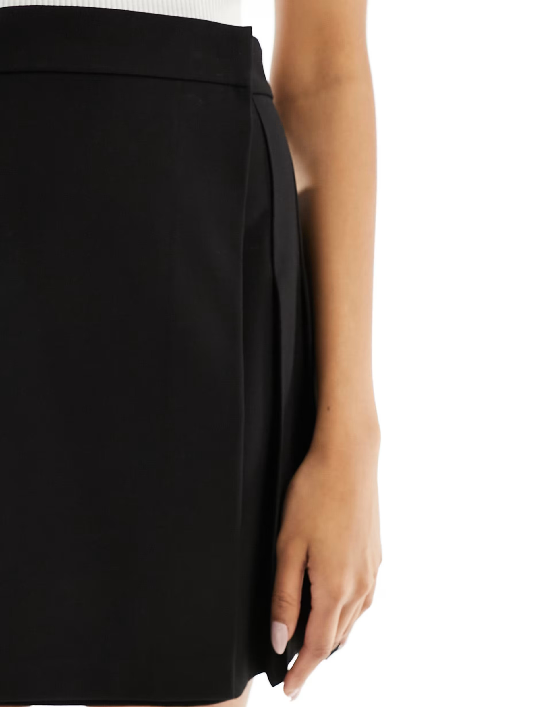 ASOS DESIGN tailored pleated mini skirt in black | ASOS (Global)
