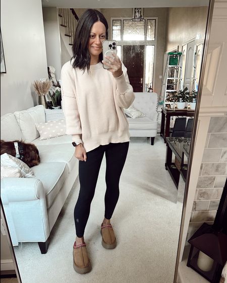 Winter outfit idea with oversized sweater, leggings and ugg look a like slippers



#LTKSeasonal #LTKover40 #LTKfindsunder50