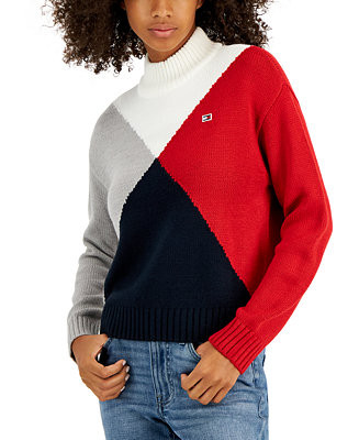 Women's Diamond-Print Mock-Neck Sweater | Macys (US)