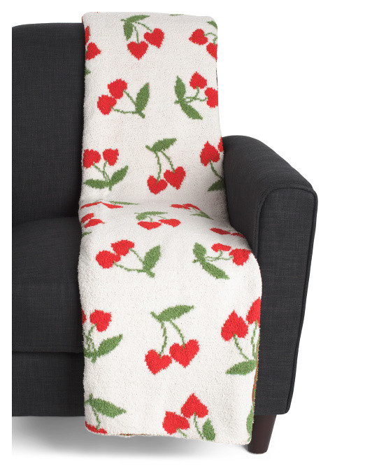 Cherry Cozy Knit Throw | TJ Maxx