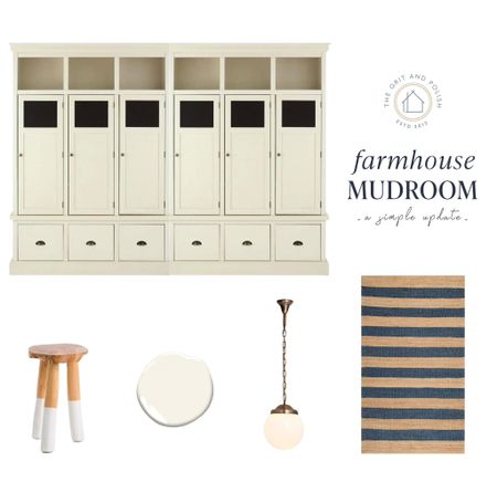 The Farmhouse Mudroom design | The Grit and Polish

#LTKhome