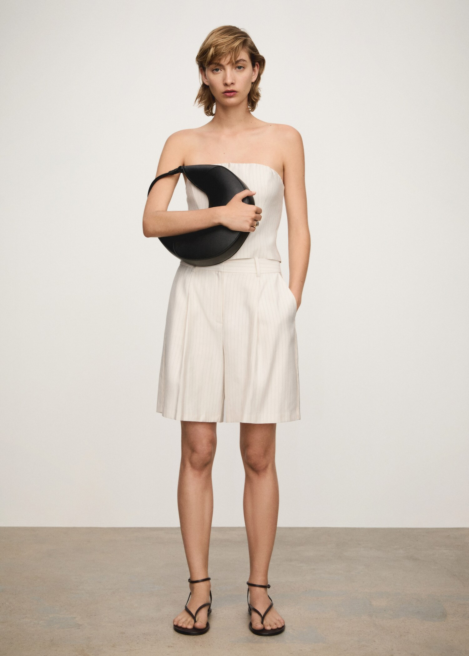 Straight-fit striped bermuda shorts  - Woman | MNG Australia | Mango (US/MX/AU)