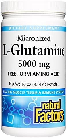 Natural Factors, Micronized L-Glutamine Drink Mix 5000 mg, Supports Muscles and Immune Function, 16  | Amazon (US)