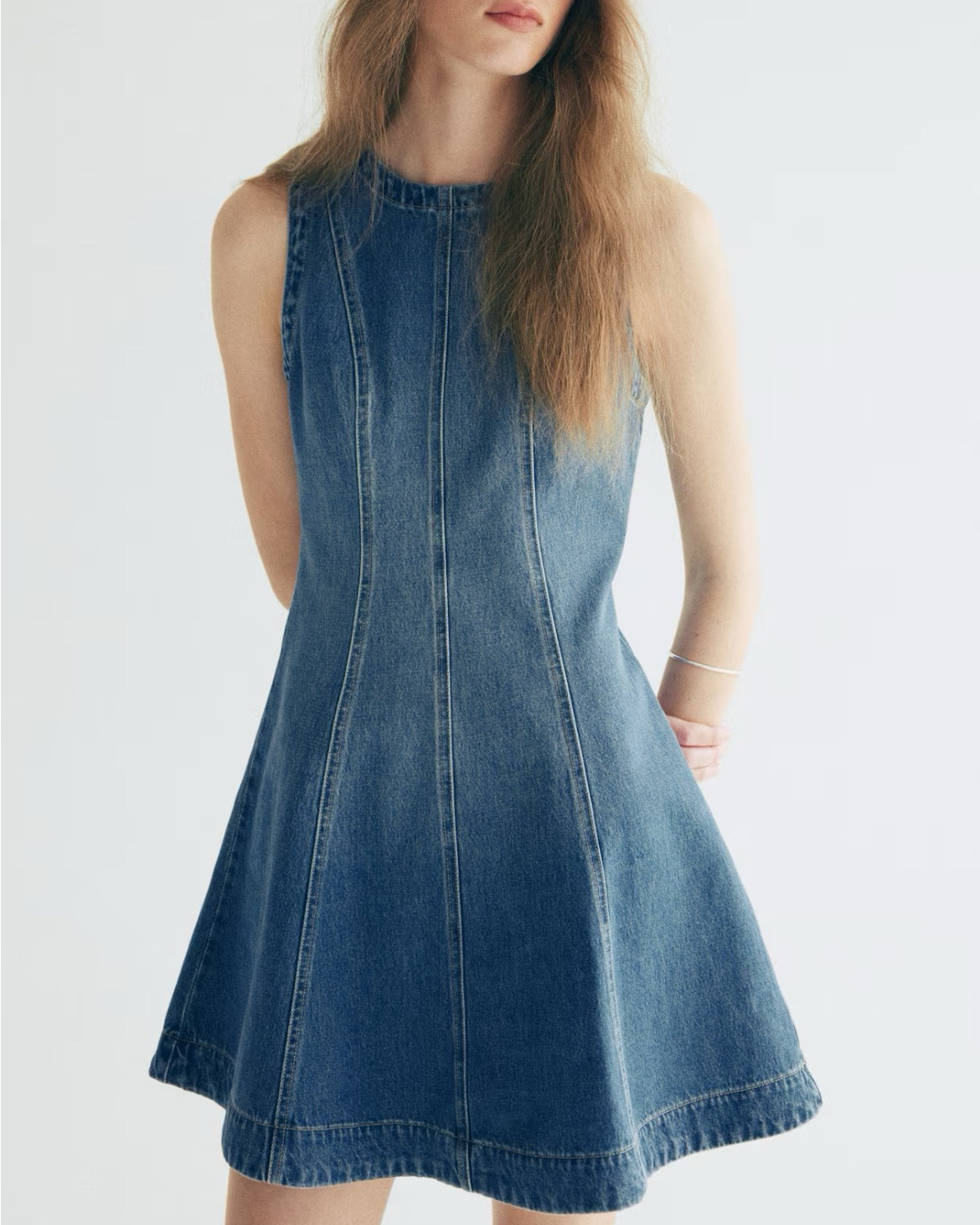 Denim fit and flare dress 

#LTKSeasonal