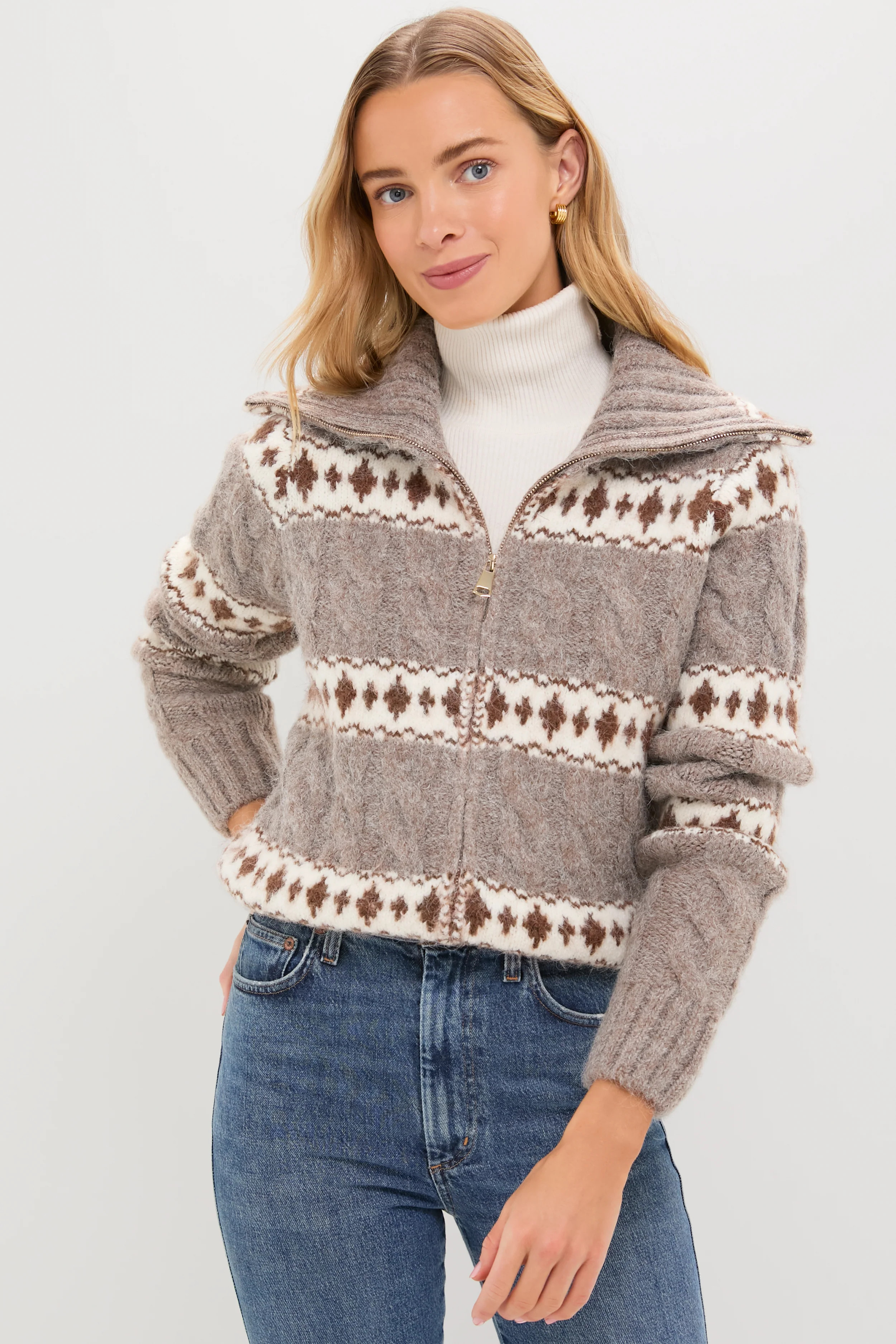 Striped Fair Isle Kinvara Cardigan | Tuckernuck (US)
