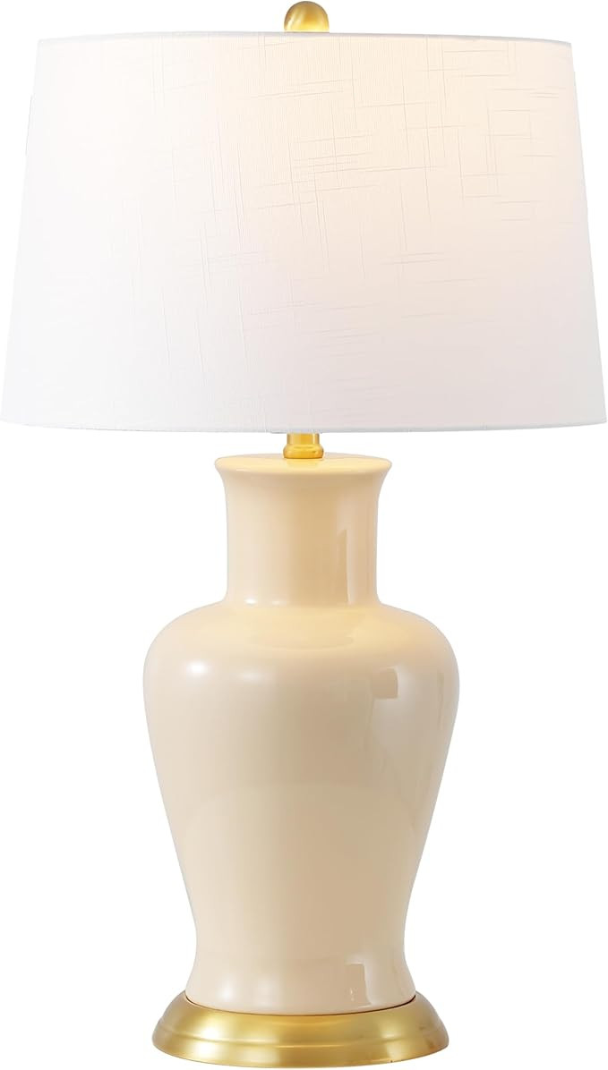 JONATHAN Y JYL4026D Julian 29" Traditional Classic Ceramic Urn LED Table Lamp, Almond for Bedroom... | Amazon (US)