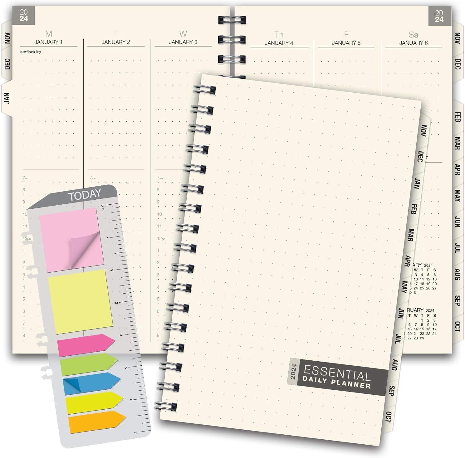 2024 Essential 5"x8" Monthly & Weekly Planner with Tabs - 14 Months (November 2023 Through Decemb... | Amazon (US)