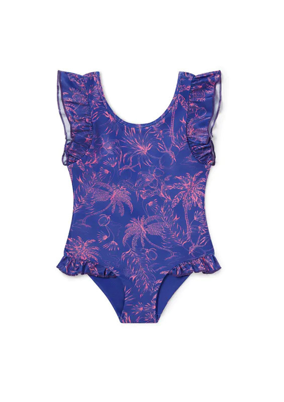 Boardies Palms Ruffles Swimsuit - Blue - 12 | Verishop