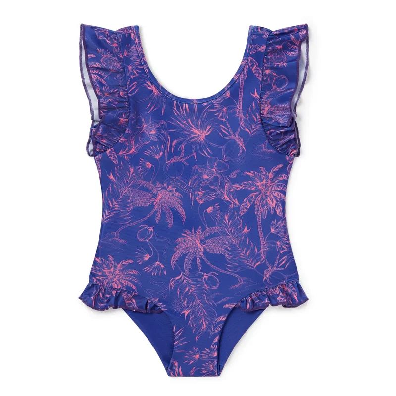 Boardies Palms Ruffles Swimsuit - Blue - 12 | Verishop