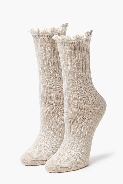 Lace-Trim Crew Socks | Forever 21 (US)