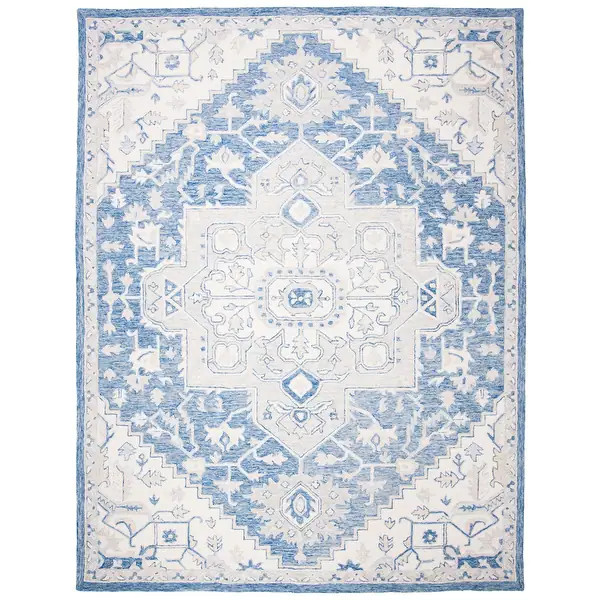 Lauren Ralph Lauren Handmade Gunnhild Wool Rug - 8' x 10' - Blue/Ivory | Bed Bath & Beyond