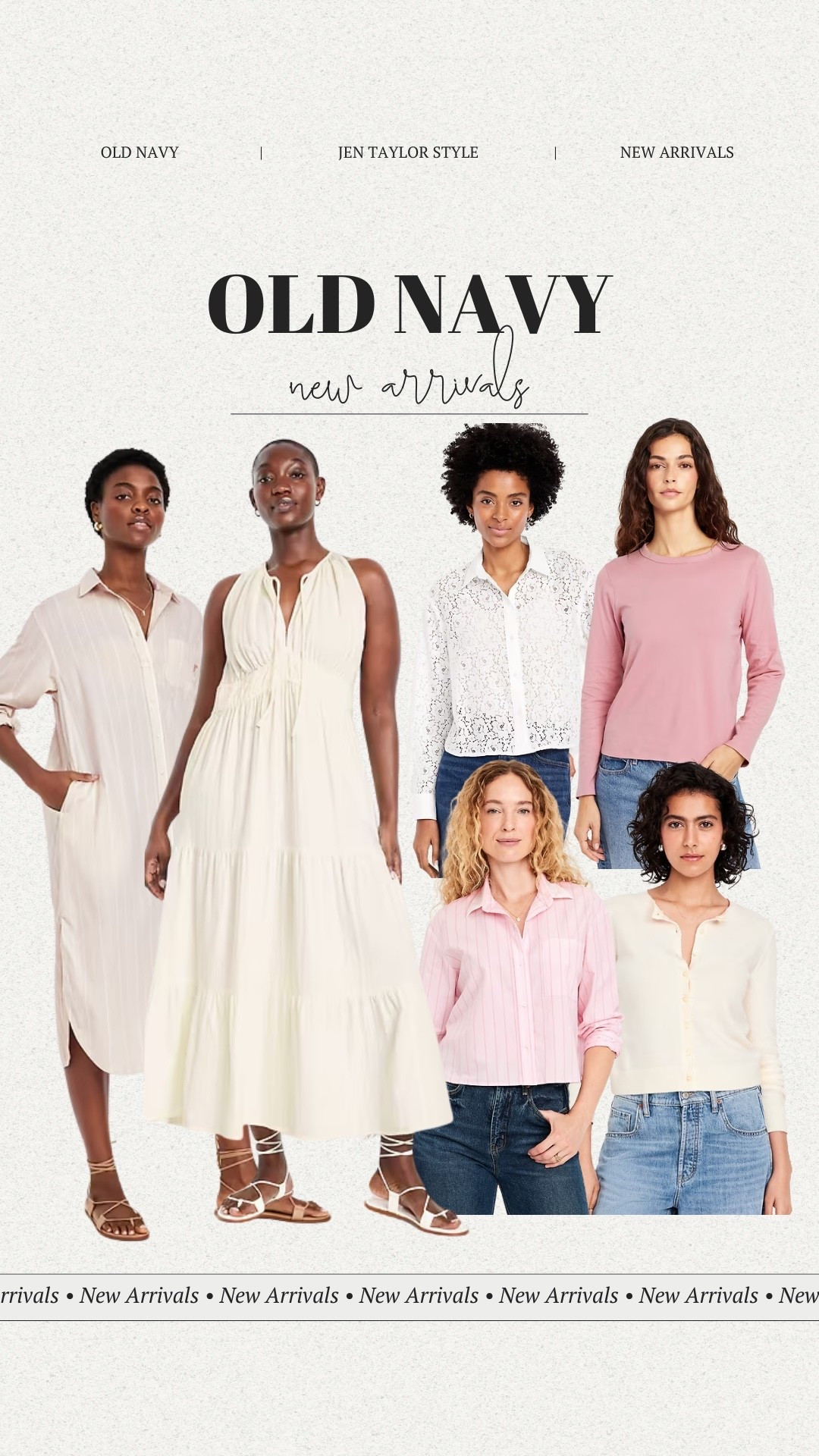 I am loving all these Old Navy new arrivals like the off white maxi dresses! The white long sleeve eyelet top is such a fun eye catching piece! Everyone needs a good button down and the pink one will go great with white pants!  

#LTKSeasonal #LTKMidsize #LTKFindsUnder100