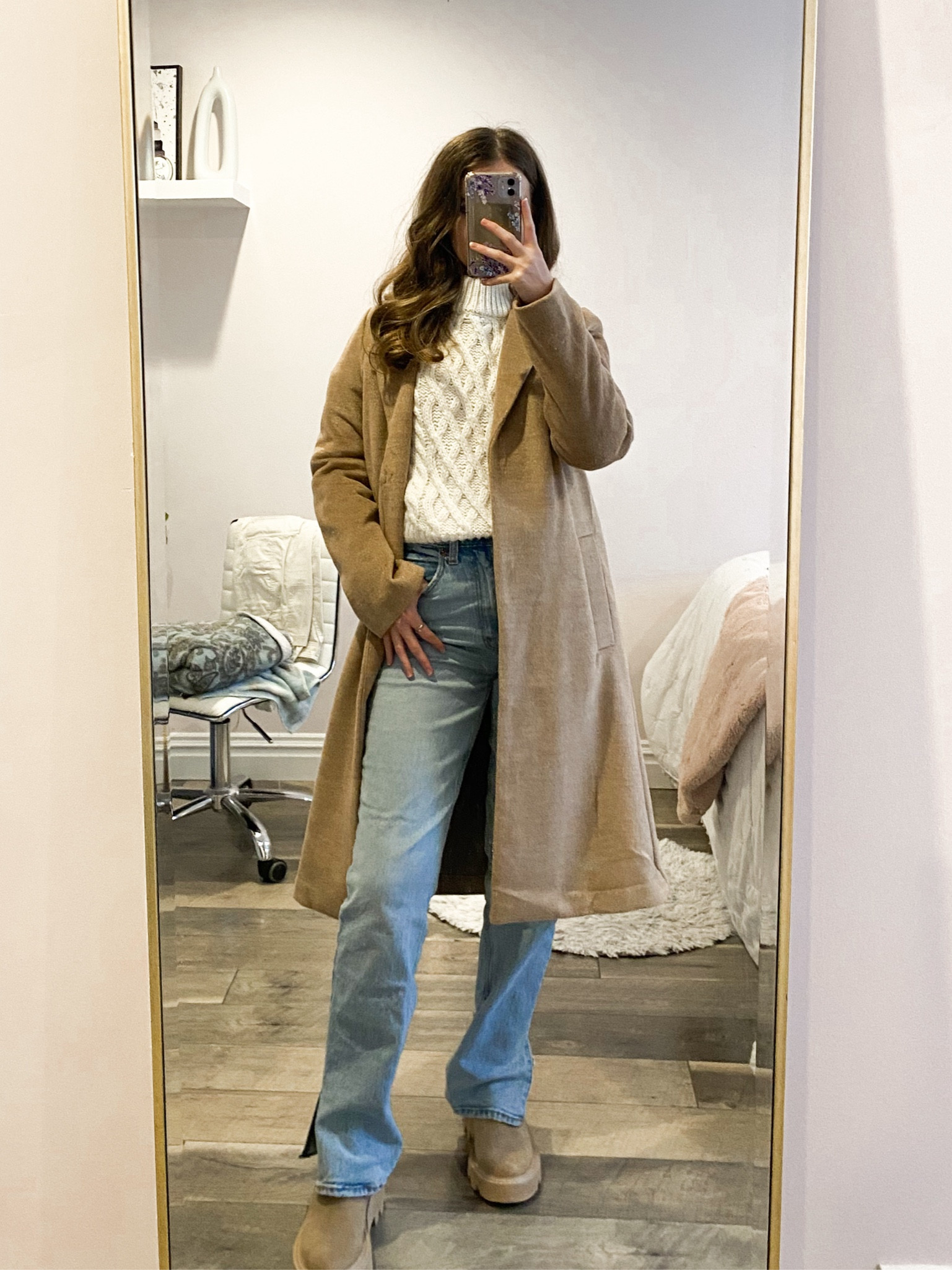 A cable knit sweater paired with straight leg jeans, a camel coat, and suede tan booties makes a cozy casual fall outfit. 
.
.
.
.
.
.
Fall outfits | Fall fashion | fall boots | sweater outfits | sweater and jeans | cream sweater | chunky sweater | fall sweater | ivory sweater | white sweater | jeans outfit | jeans and boots | Abercrombie jeans | light wash jeans | high waisted jeans | casual jeans outfit | high rise jeans | booties with jeans | booties outfit | brown booties | ankle booties | fall outift inspo | outfit ideas | casual outfits | winter coat | wool coat | fall coat | long coat | brown coat | camel wool coat | dad coat | long winter coat | long wool coat | pea coat |  


#LTKSeasonal #LTKHoliday #LTKU #LTKSaleAlert #LTKGiftGuide #LTKWorkwear #LTKTravel #LTKShoeCrush #LTKItBag #LTKStyleTip #LTKFindsUnder50 #LTKFindsUnder100