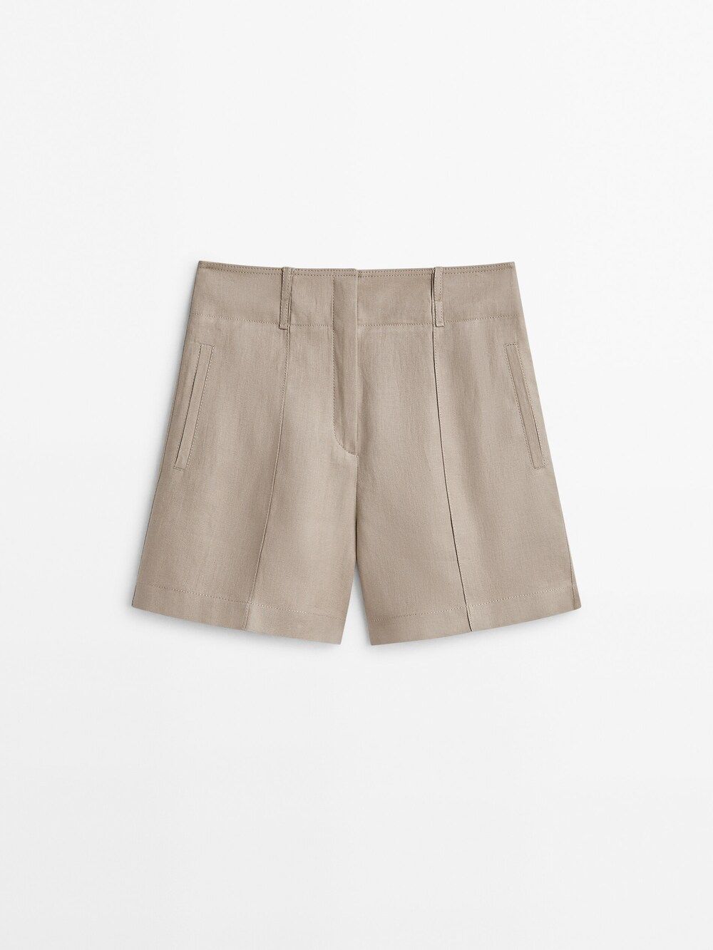 Linen Bermuda shorts with seams | Massimo Dutti (US)