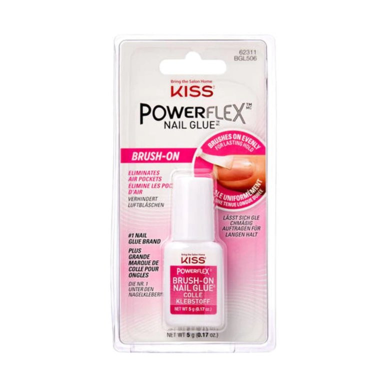 KISS PowerFlex Ultra Hold Brush On Nail Glue, Net Wt. 5g (0.17 oz.) | Walmart (US)