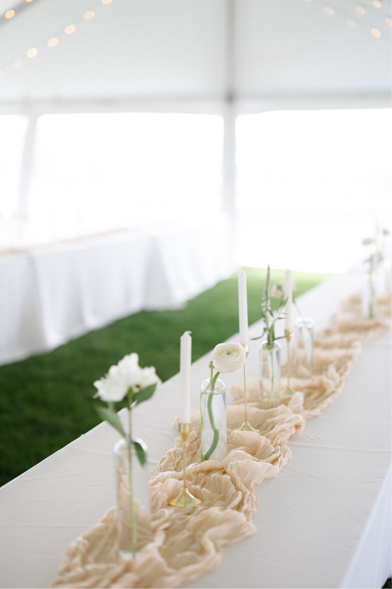 Table runners, candles, candle stick holder links 🤍✨🕯️ Linens and vases were rented! 

#LTKWedding