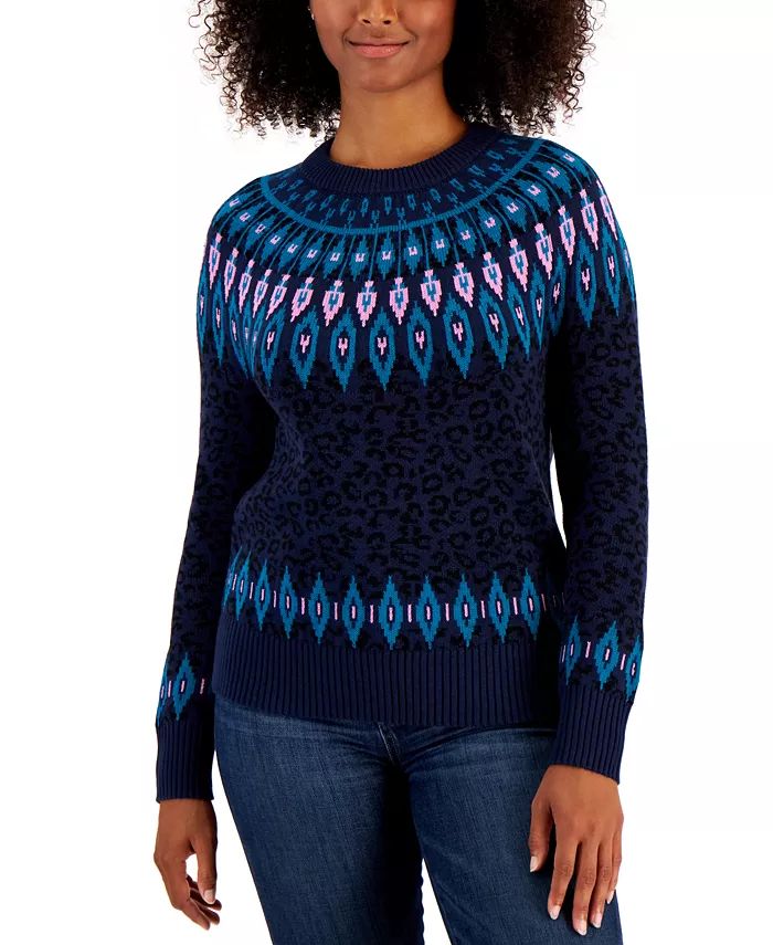 Petite Fair Isle Sweater, Created for Macy's | Macys (US)