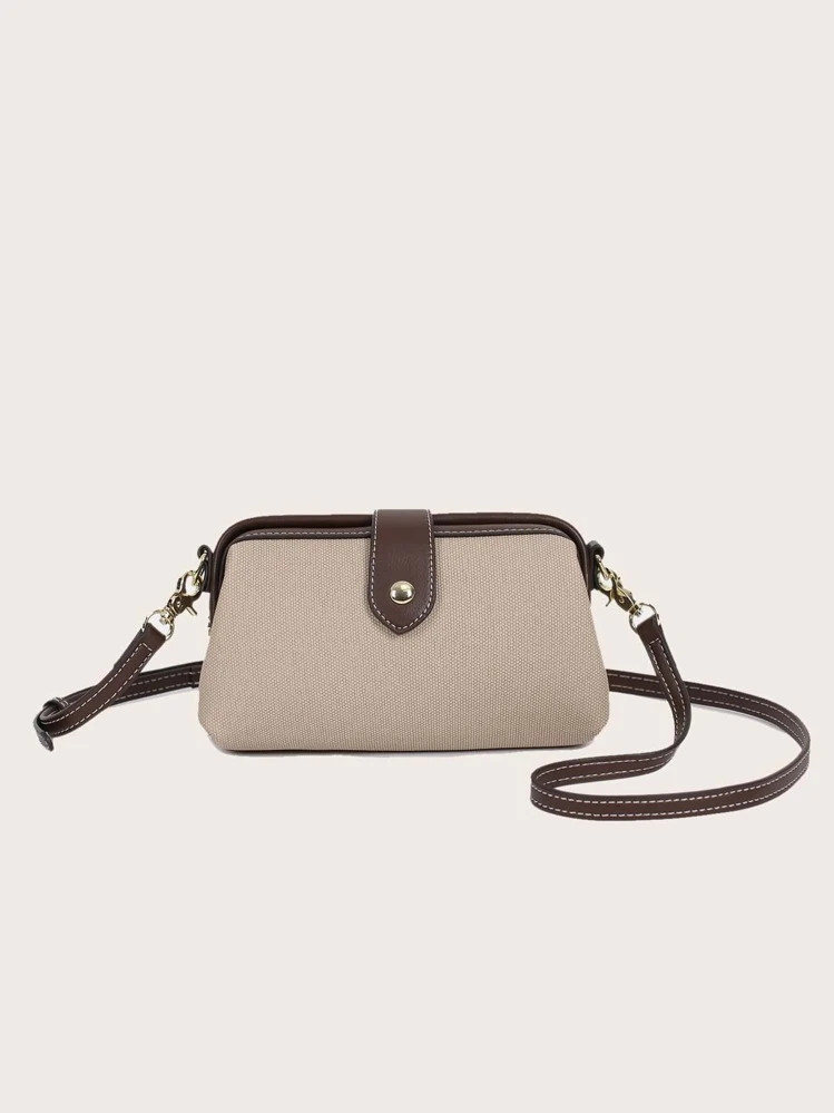 2025 New Fashion Women Handbag, High-End Vintage Blue Patchwork Zipper Crossbody Bag, Casual Clip Shoulder Bag | SHEIN