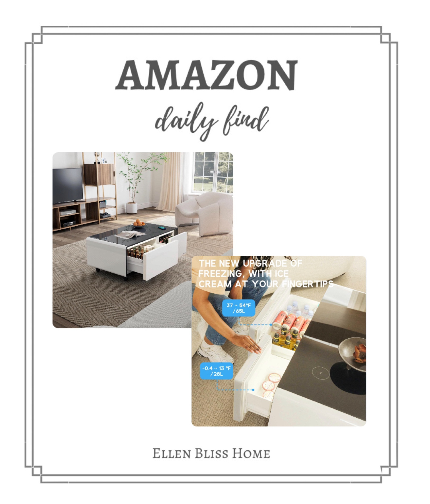 Coffee table with refrigerated drawers! $350 off coupon! 

#LTKGiftGuide #LTKCyberWeek #LTKsalealert