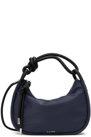 Navy Knot Baguette Bag | SSENSE