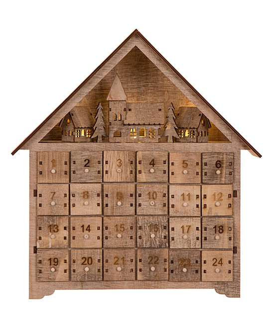 Glitzhome Countdown Calendars - Natural LED Farmhouse Countdown Calendar | Zulily
