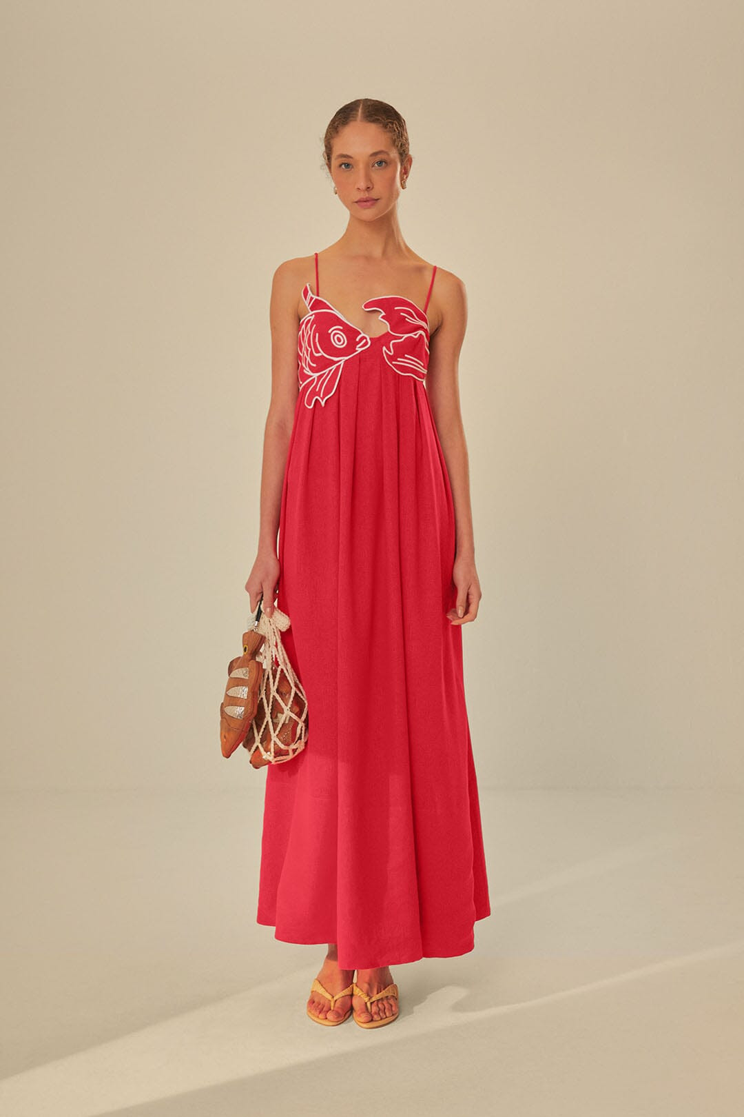 Red Fish Top Maxi Dress | FarmRio (US)