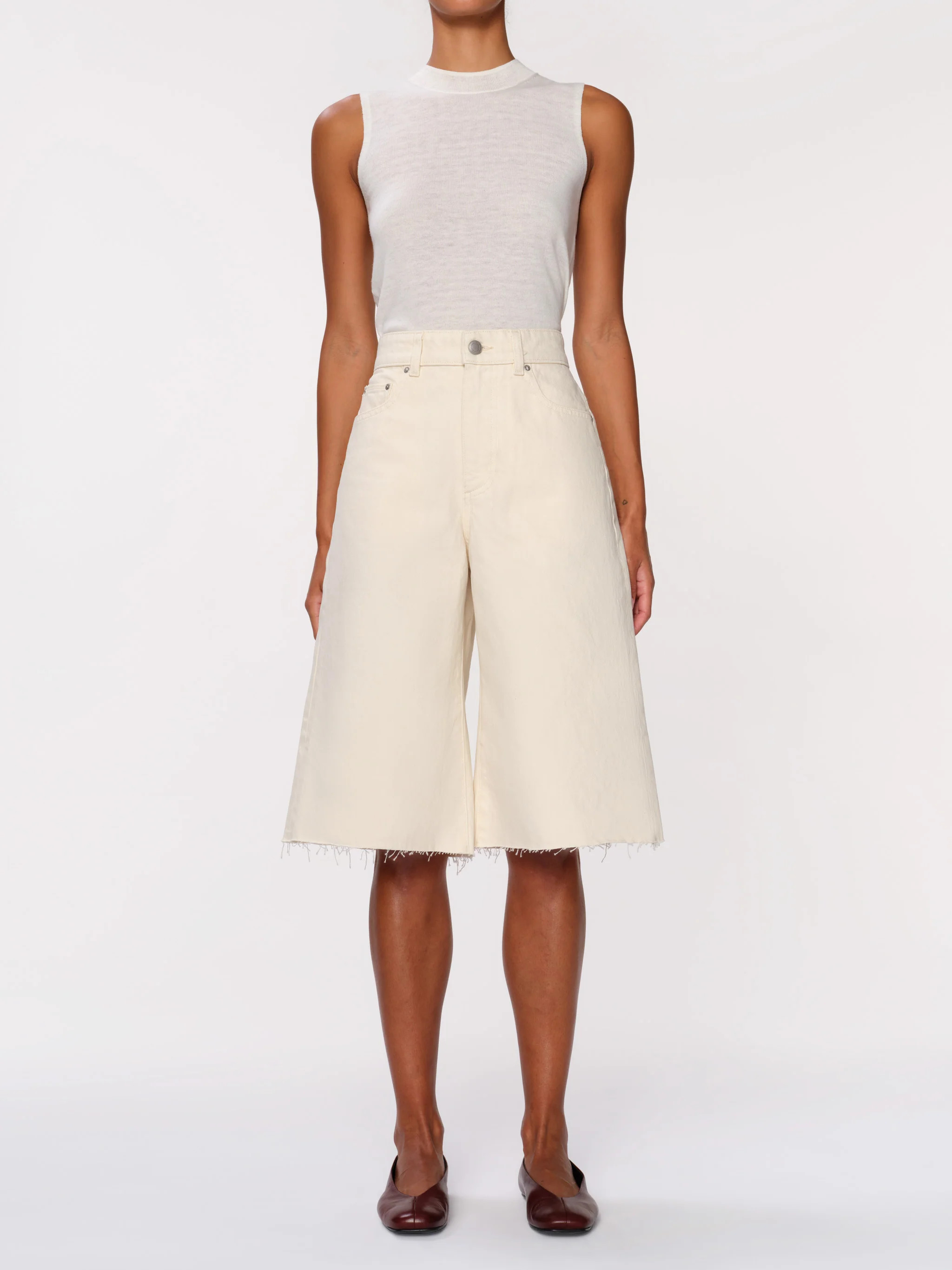 Lucila Jean Short Ultra High Rise 14" | Ecru | DL 1961 Women