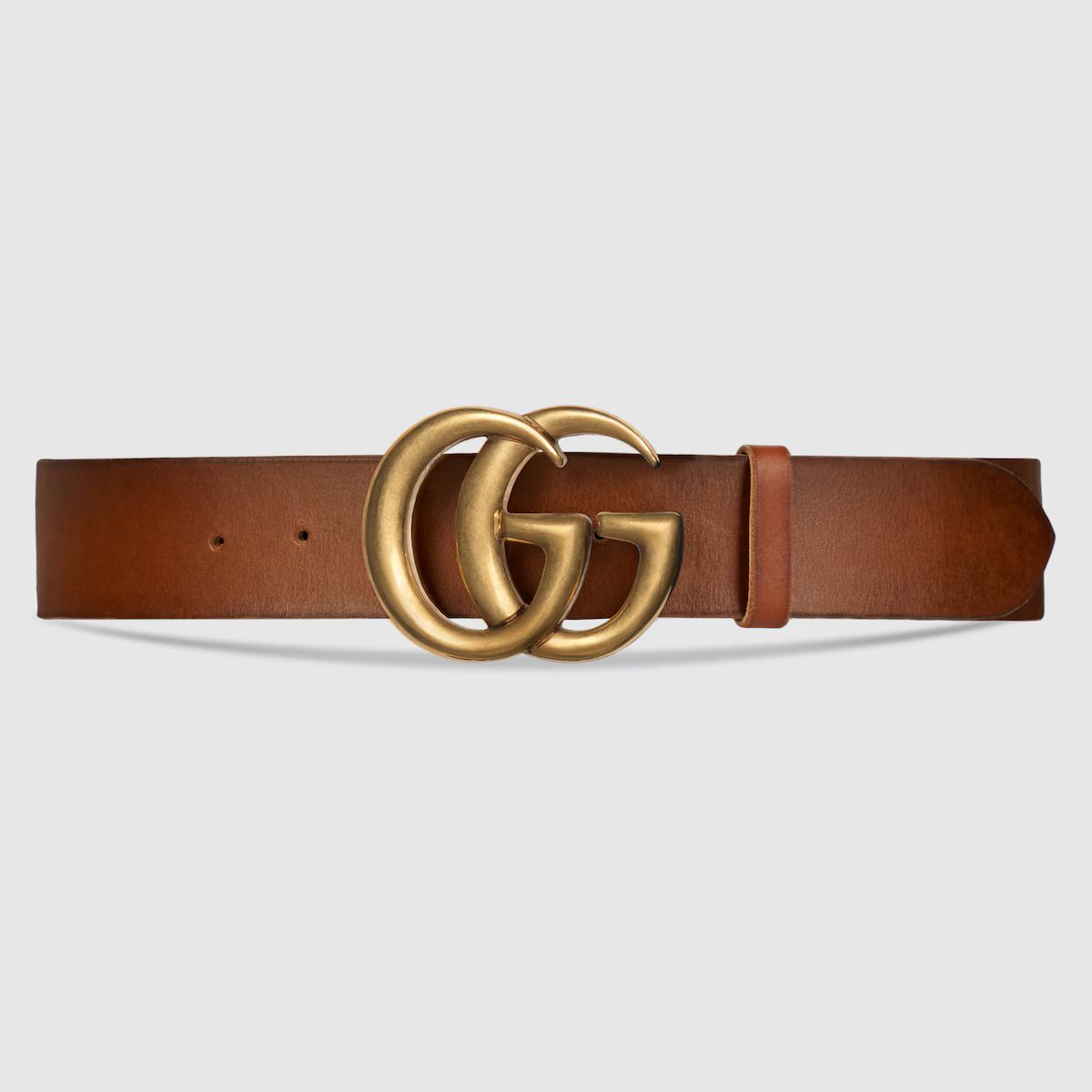 Leather belt with Double G buckle | Gucci (UK)